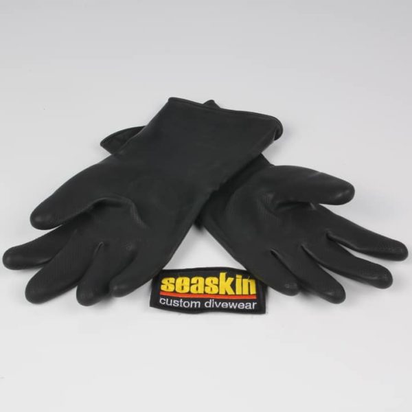 Black Rubber Latex 1.6mm Gloves L &#8211; (8.5)-(GL-BRL-1.6L), Seaskin Drysuits