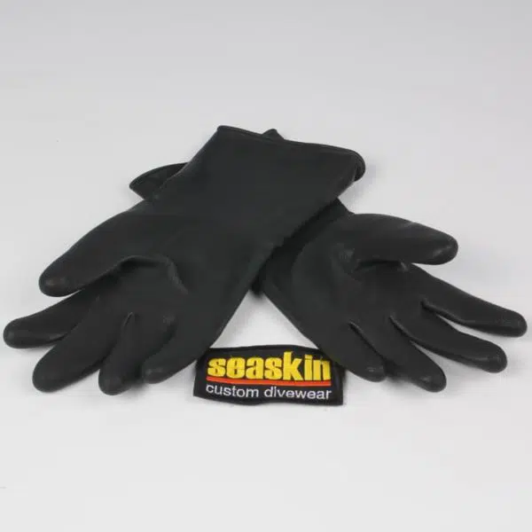Black Rubber Latex 1.6mm Gloves XXL &#8211; (10.5)-(GL-BRL1.6XXL), Seaskin Drysuits