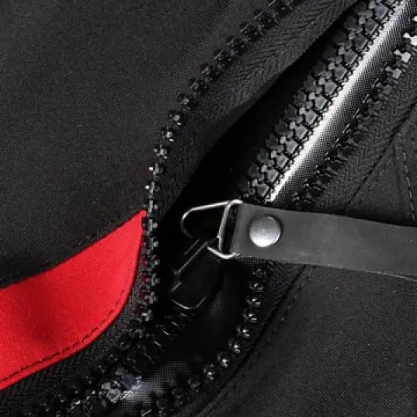 YKK Plastic Dry Zip fitted into membrane drysuit, Seaskin Drysuits