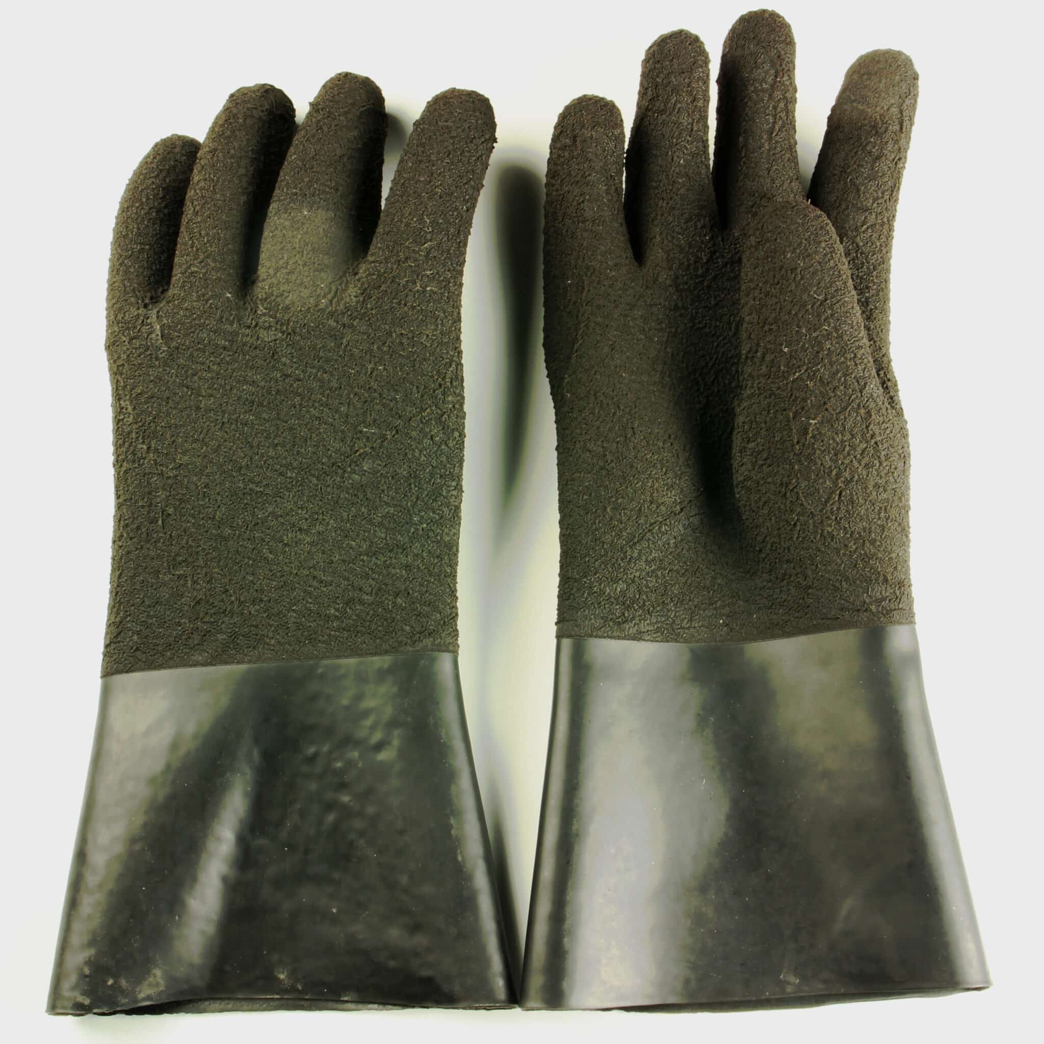 Kubi-Textured Black Rubber Latex HD Gloves - Image 3